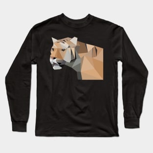 Geometric diamond tiger - Origami Long Sleeve T-Shirt